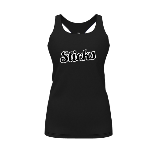 [FT0TRBBK-FYS-LOGO2] Decker Racerback Tank Top (Female Youth S, Black, Logo 2)