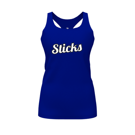 [FT0TRBRY-FYS-LOGO1] Decker Racerback Tank Top (Female Youth S, Royal, Logo 1)