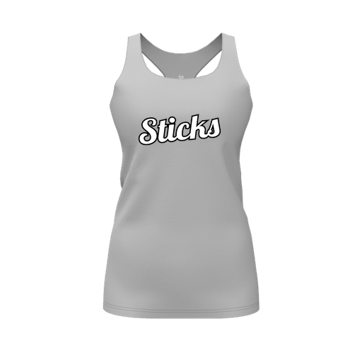 [FT0TRBGY-FYS-LOGO1] Decker Racerback Tank Top (Female Youth S, Gray, Logo 1)