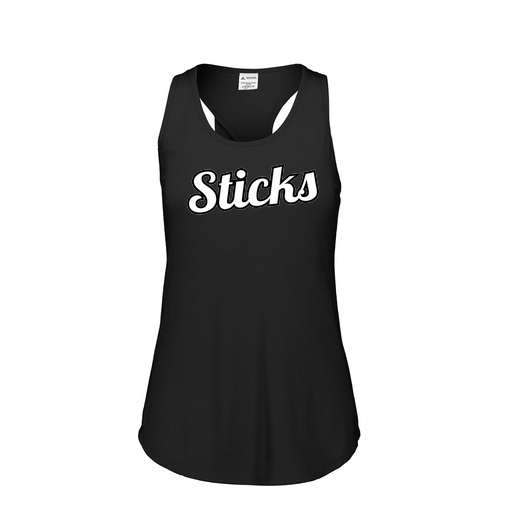 [FT0TUBBK-FAS-LOGO1] Ladies Tri Blend Tank Top (Female Adult S, Black, Logo 1)