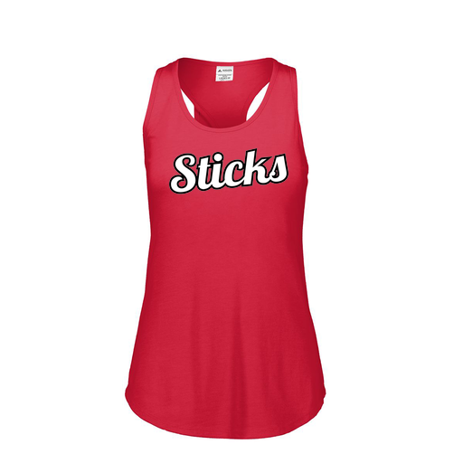 [FT0TUBRD-FAS-LOGO1] Ladies Tri Blend Tank Top (Female Adult S, Red, Logo 1)