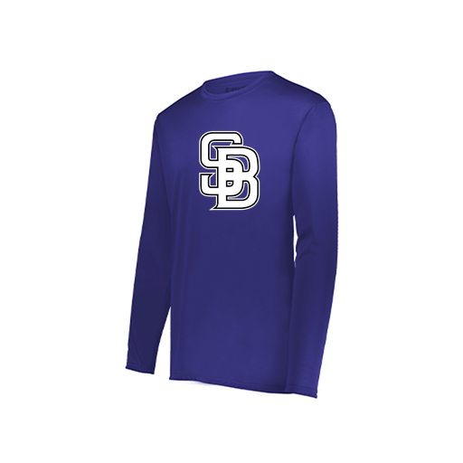 [222822.747.XS-LOGO3] Men's LS Smooth Sport Shirt (Adult XS, Purple, Logo 3)