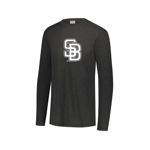 [FTLCUBBK-AXS-LOGO3] Decker Men's Tri-Blend T-Shirt - Long Sleeve (Adult XS, Black, Logo 3)