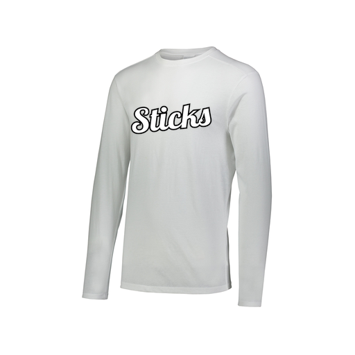 [FTLCUBWH-AXS-LOGO1] Decker Men's Tri-Blend T-Shirt - Long Sleeve (Adult XS, White, Logo 1)