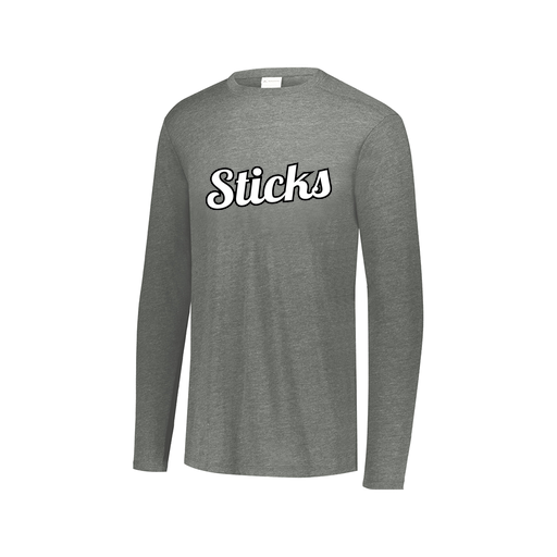 [FTLCUBGY-AXS-LOGO1] Decker Men's Tri-Blend T-Shirt - Long Sleeve (Adult XS, Gray, Logo 1)