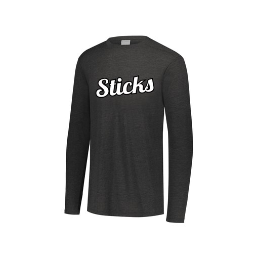 [FTLCUBBK-YS-LOGO1] Decker Youth Tri-Blend T-Shirt - Long Sleeve (Youth S, Black, Logo 1)