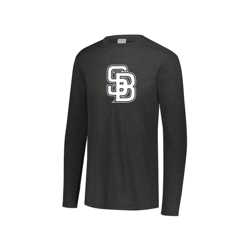 [FTLCUBBK-YS-LOGO3] Decker Youth Tri-Blend T-Shirt - Long Sleeve (Youth S, Black, Logo 3)