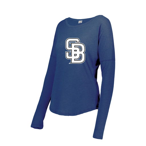[3077.U55.XS-LOGO3] Ladies LS Ultra-blend T-Shirt (Female Adult XS, Royal, Logo 3)