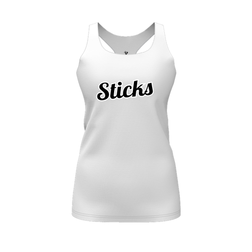 [CUS-DFW-RCBK-PER-WHT-FYS-LOGO2] Racerback Tank Top (Female Youth S, White, Logo 2)