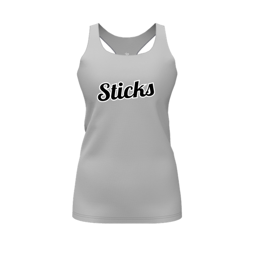 [CUS-DFW-RCBK-PER-GRY-FYS-LOGO2] Racerback Tank Top (Female Youth S, Gray, Logo 2)