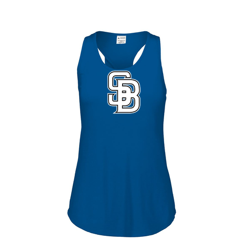 [3078.U55.S-LOGO3] Ladies Tri Blend Tank Top (Female Adult S, Royal, Logo 3)