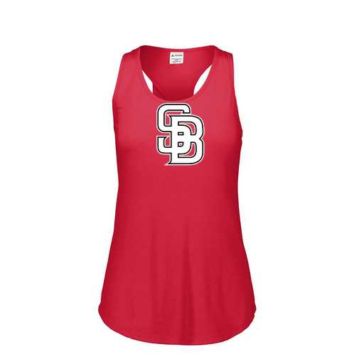 [3078.V96.S-LOGO3] Ladies Tri Blend Tank Top (Female Adult S, Red, Logo 3)