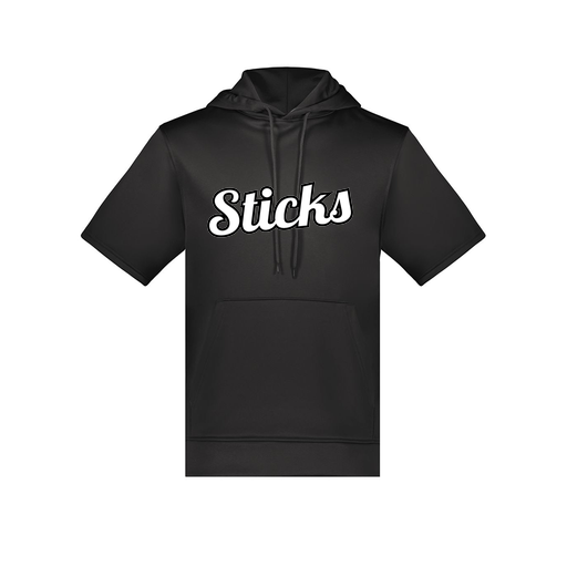 [6871.080.S-LOGO1] Men's Dri Fit Short Sleeve Hoodie (Adult S, Black, Logo 1)
