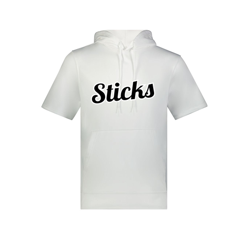 [6871.005.S-LOGO2] Men's Dri Fit Short Sleeve Hoodie (Adult S, White, Logo 2)