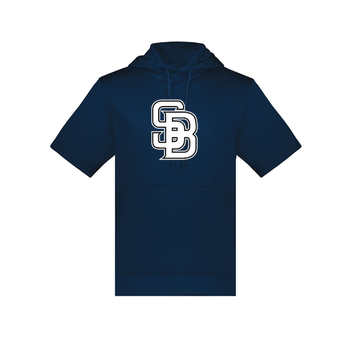 [6871.065.S-LOGO3] Men's Dri Fit Short Sleeve Hoodie (Adult S, Navy, Logo 3)