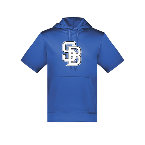 [6871.060.S-LOGO3] Men's Dri Fit Short Sleeve Hoodie (Adult S, Royal, Logo 3)