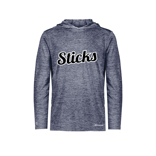 [FOLHCGNV-AS-LOGO2] Decker Men's Charge Hoodie (Adult S, Navy, Logo 2)