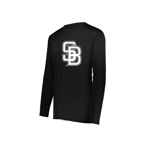 [222822.080.XS-LOGO3] Men's LS Smooth Sport Shirt (Adult XS, Black, Logo 3)