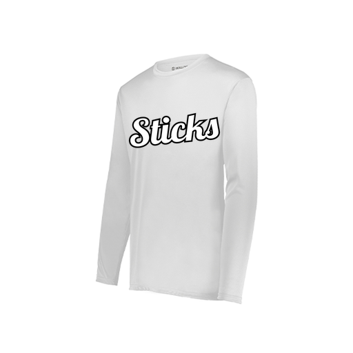 [222822.005.XS-LOGO1] Men's LS Smooth Sport Shirt (Adult XS, White, Logo 1)