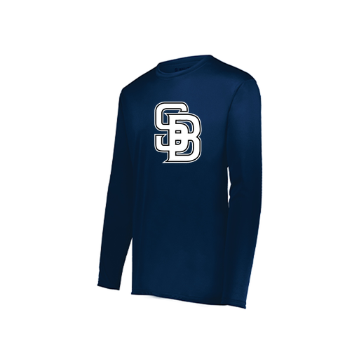 [222822.065.XS-LOGO3] Men's LS Smooth Sport Shirt (Adult XS, Navy, Logo 3)