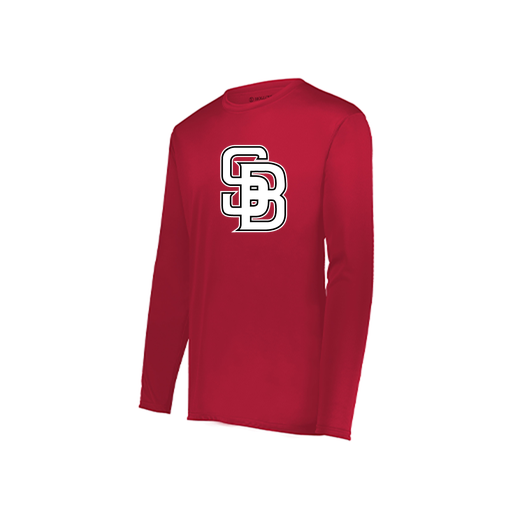 [222822.083.XS-LOGO3] Men's LS Smooth Sport Shirt (Adult XS, Red, Logo 3)
