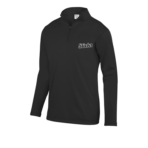 [FOLQFFBK-AS-LOGO2] Decker Men's FlexFleece 1/4 Zip (Adult S, Black, Logo 2)