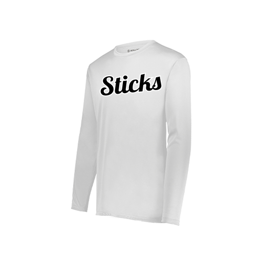 [222823.005.S-LOGO2] Youth LS Smooth Sport Shirt (Youth S, White, Logo 2)