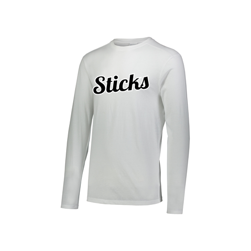[3076.005.S-LOGO2] Youth LS Ultra-blend T-Shirt (Youth S, White, Logo 2)