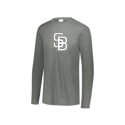 [3076.013.S-LOGO3] Youth LS Ultra-blend T-Shirt (Youth S, Gray, Logo 3)