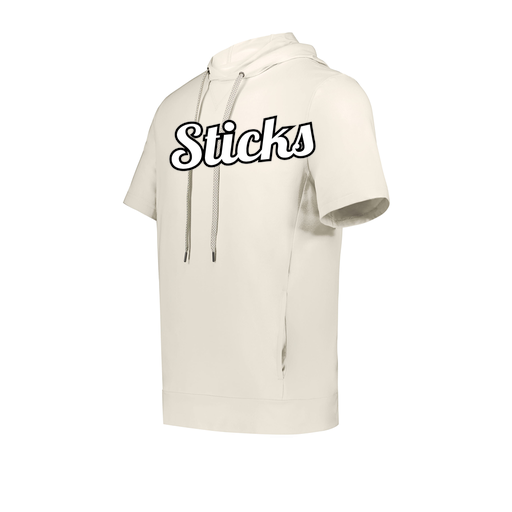 [222605-WHT-YS-LOGO1] YOUTH VENTURA SOFT KNIT SHORT SLEEVE HOODIE (Youth S, White, Logo 1)