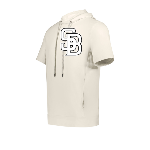 [222605-WHT-YS-LOGO3] YOUTH VENTURA SOFT KNIT SHORT SLEEVE HOODIE (Youth S, White, Logo 3)